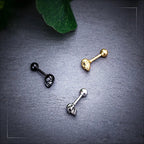 Gold Skull Stud Earring Stainless Steel