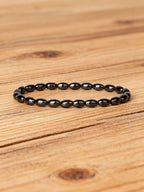 Men's Bracelet Natural Stone Hematite Arrow Bead Beaded Bracelet for Vigour Protection Strength Confidence & Grounding Jewelry