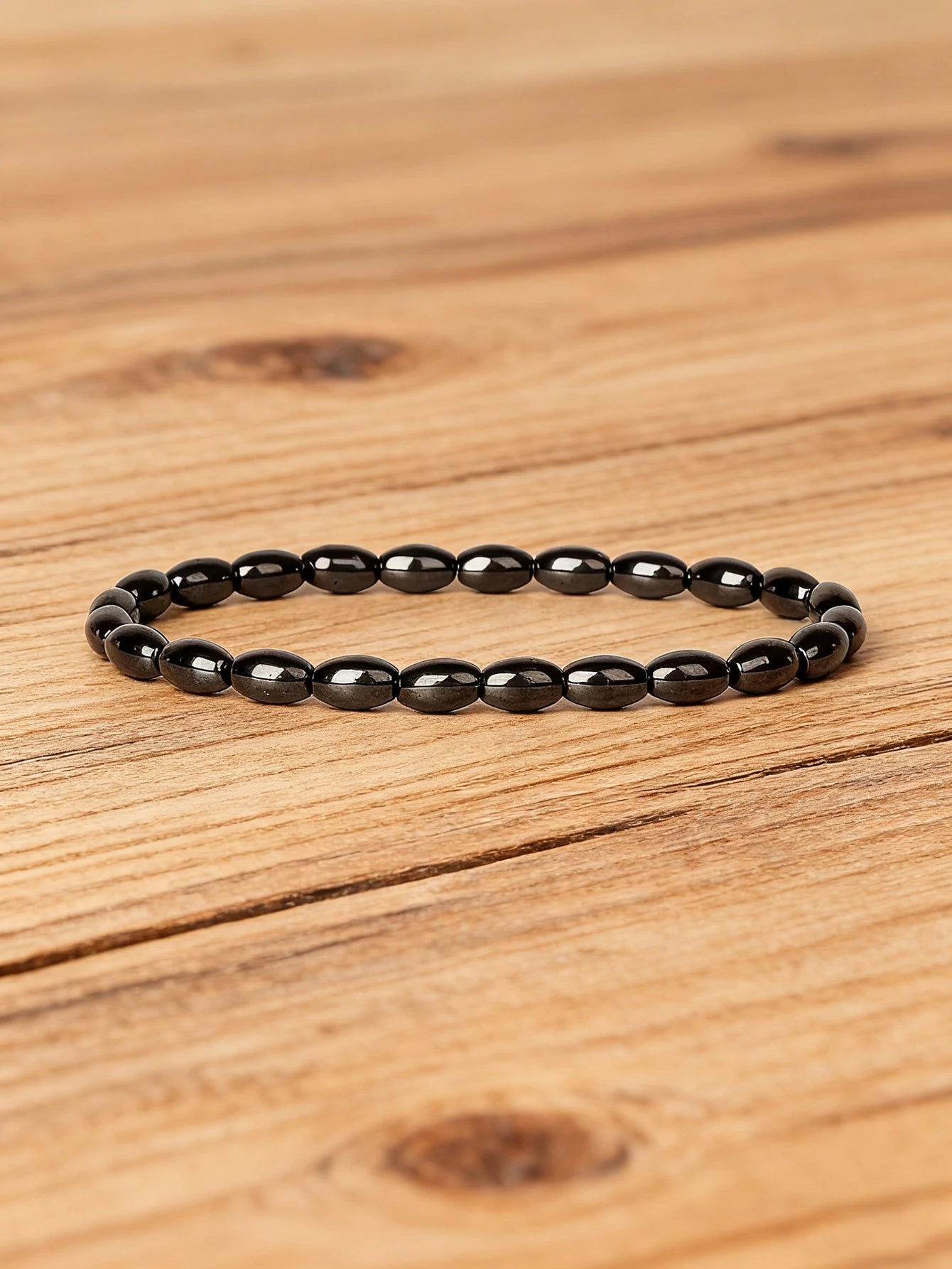 Men's Bracelet Natural Stone Hematite Arrow Bead Beaded Bracelet for Vigour Protection Strength Confidence & Grounding Jewelry