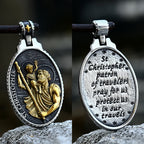 St Christopher Men's Patron Saint Of Time Travelers Archangel Michael dragon slayer st george Pendant Chain Necklace