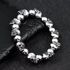 Full Skull Bracelet Adjustable Size Gothic Men's Motorcycle Riding Bracelet Hip Hop Punk Rock Jewelry
