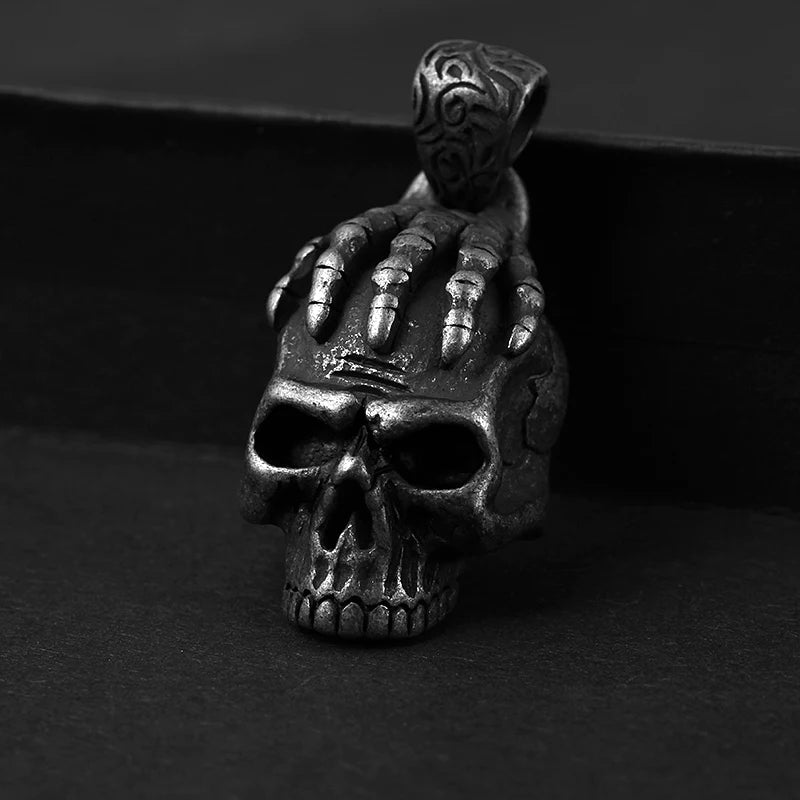 Black Skull Pendant Necklace — 316L Stainless Steel