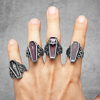 Gothic Vampire Coffin Ring — Stainless Steel