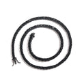 3-5mm Hip Hop Black CZ Stone Paved Bling Iced Out Tennis Link Chain Charm Necklace for Men Rapper Jewelry Black Silver Color