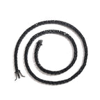3-5mm Hip Hop Black CZ Stone Paved Bling Iced Out Tennis Link Chain Charm Necklace for Men Rapper Jewelry Black Silver Color