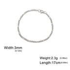 My Shape Fashion Cuban Chain Men Bracelet Stainless Steel 3/5/7/9mm Width Chain Bracelets Figaro Chain Boy Wrist Jewelry Couple