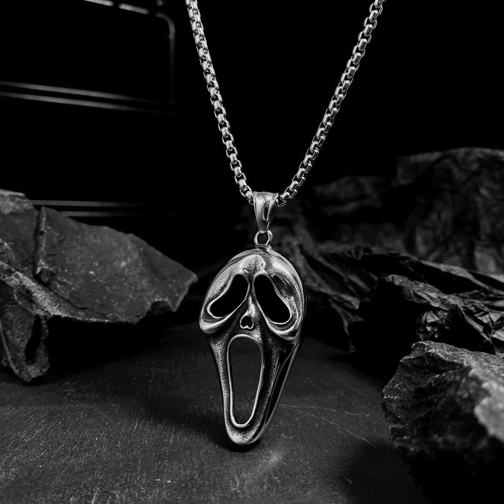 Ghost Steel Pendant Retro