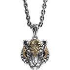 Tiger Head Pendant Necklace — Copper