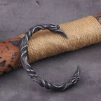 Stainless Steel Nordic Viking Norse Raven Bracelet Men Wristband Cuff Bracelets with viking wooden box