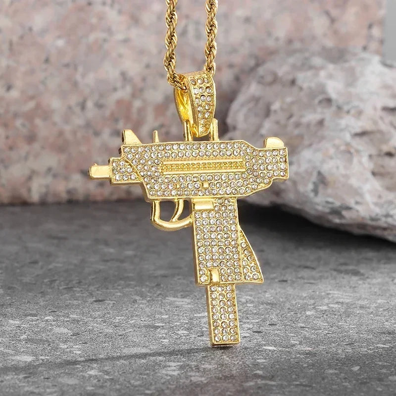 Bling Iced Out Savage Pendant Cubic Zirconia Letter Necklace for Men Women Hip Hop Rock Rap Party Jewelry