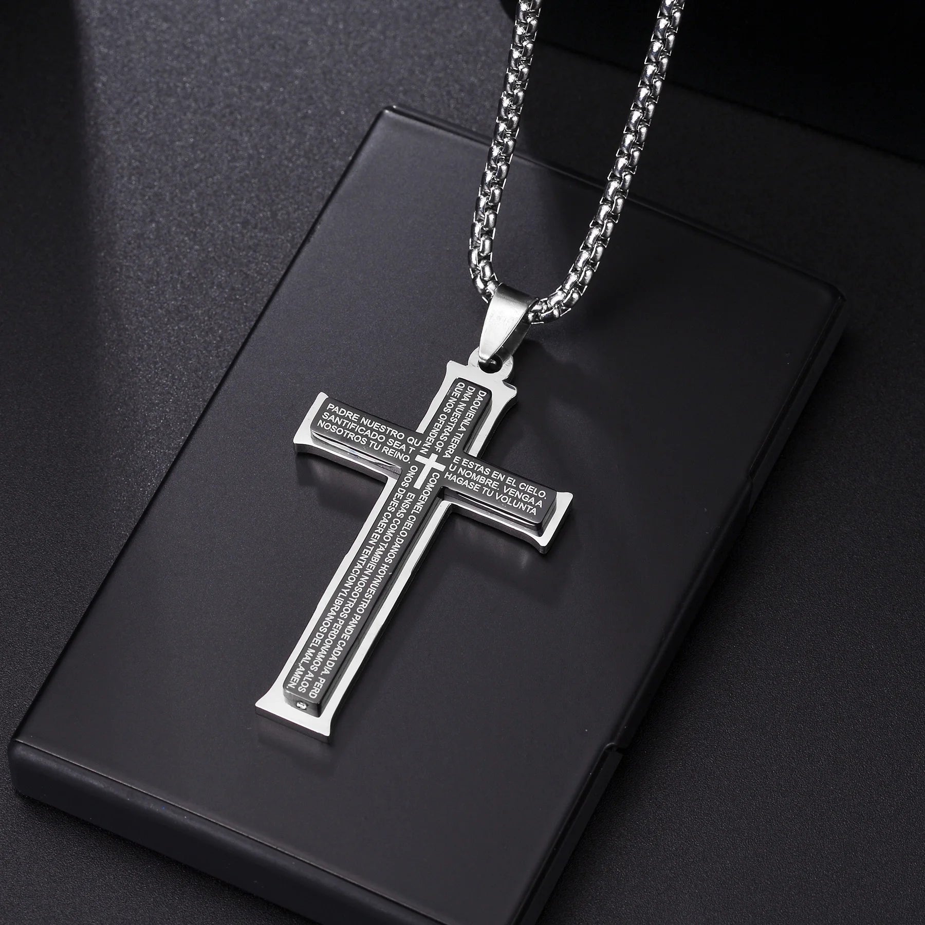 Cross Pendant Necklace — Stainless Steel