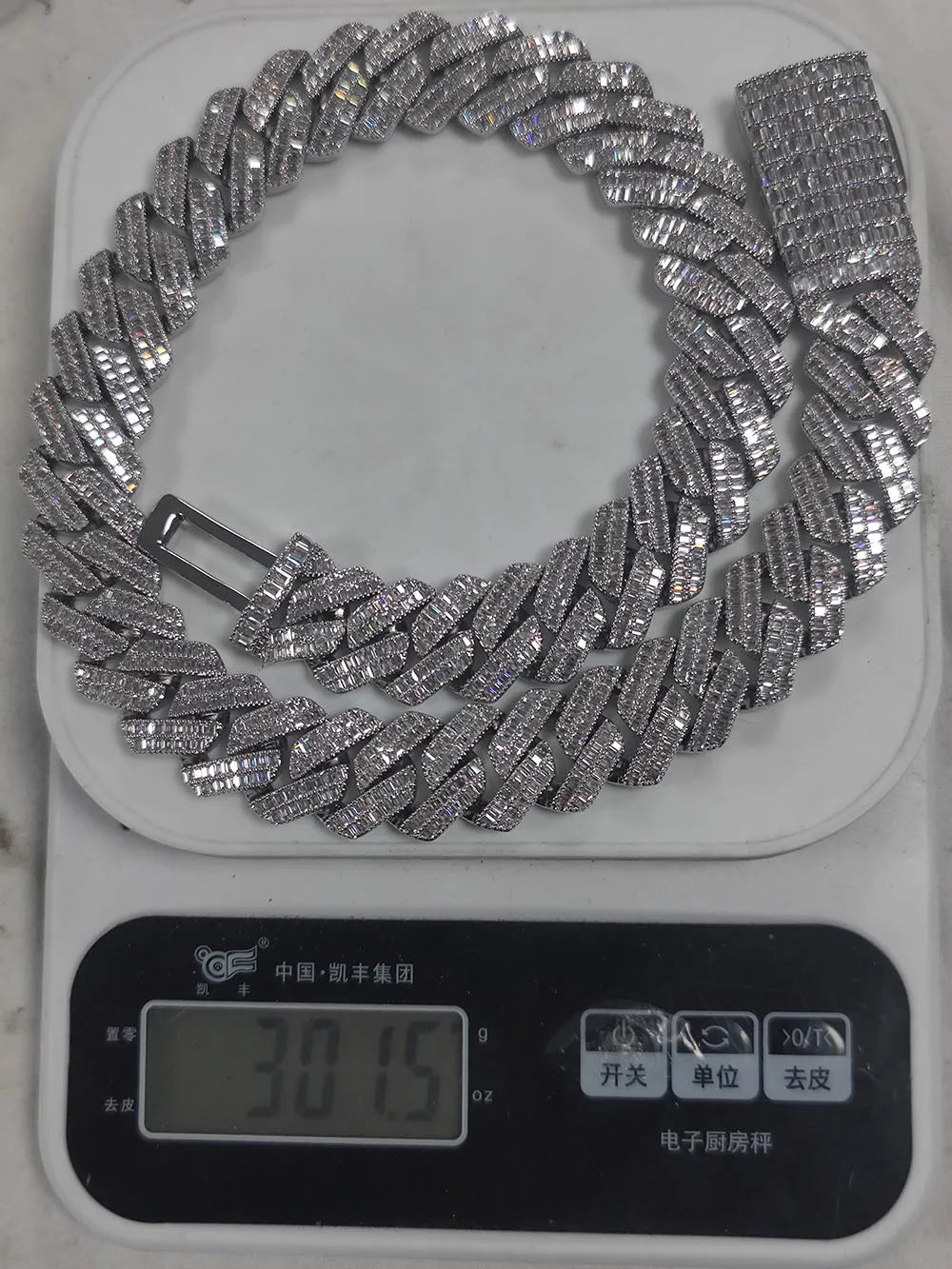 Iced Out Cuban Chain Necklace Stainless Steel 20MM