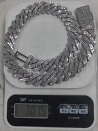 Iced Out Cuban Chain Necklace Stainless Steel 20MM