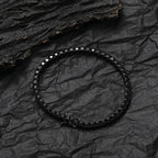 3-5mm Hip Hop Black CZ Stone Paved Bling Iced Out Tennis Link Chain Charm Necklace for Men Rapper Jewelry Black Silver Color