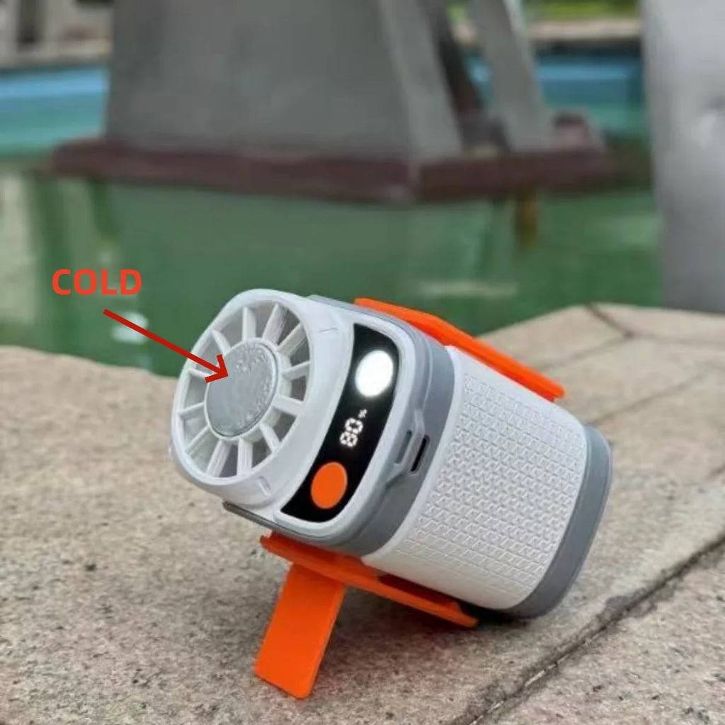 New Portable Waist Fan with USB Charging Long Battery Life and Clamp Design for Outdoor Construction and Summer Use