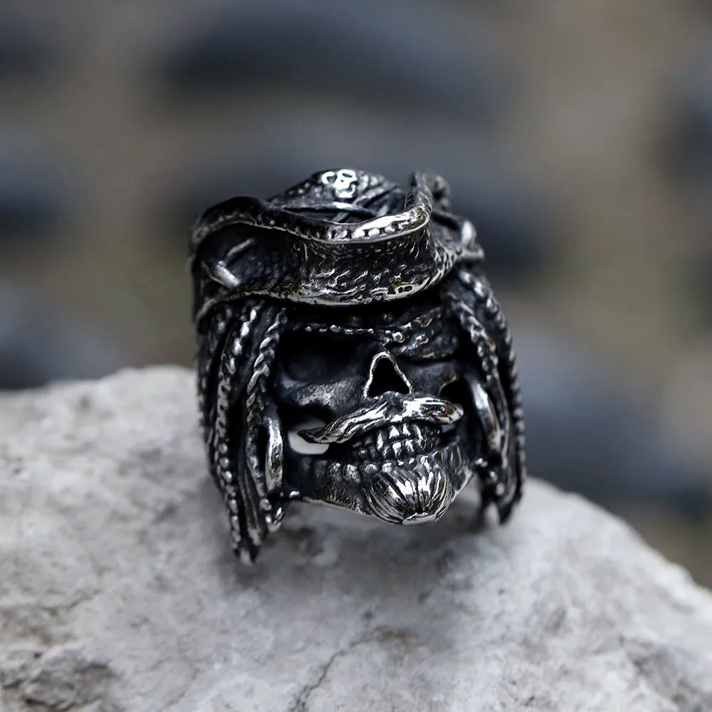 Pirate Captain Vintage Gothic Ring — 316L Stainless Steel