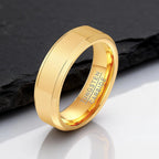 Gold Tungsten Carbide Ring 6mm