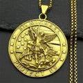 Archangel Michael Stainless Steel Pendant Necklace