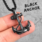 Anchor Sailor Pendant Necklace — Stainless Steel
