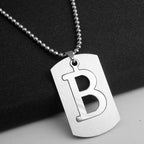 Steel Pendant 316L Initials Letter Name