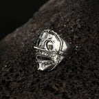 Robot Ghost Skull Open Ring — Stainless Steel