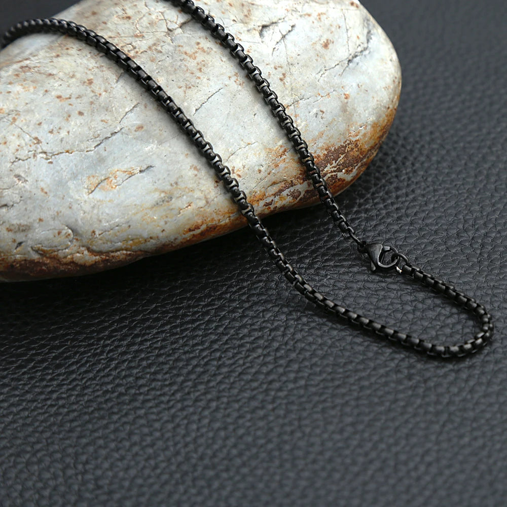 Lobster Gold Pendant 3MM Rolo 316L Gold/steel