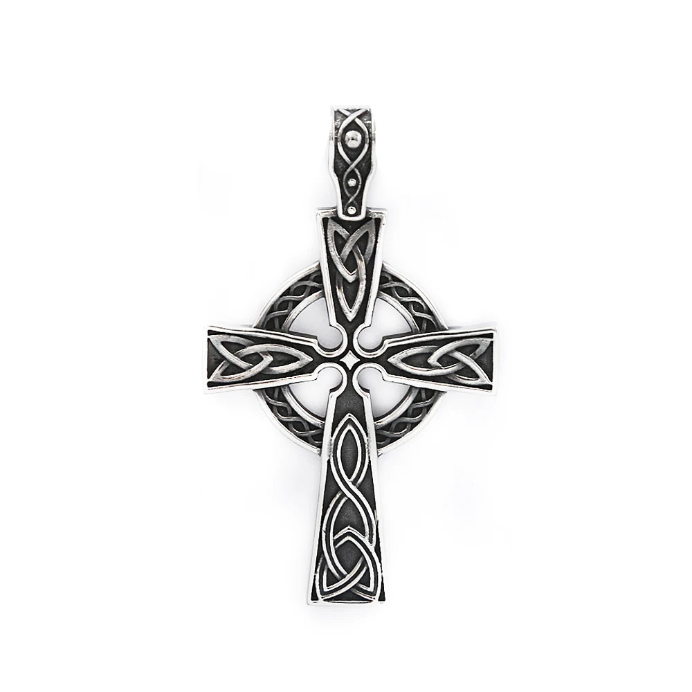 Celtic Cross Steel Pendant Retro Nordic Knot Punk