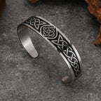 Viking Rune Open Bracelet — Stainless Steel