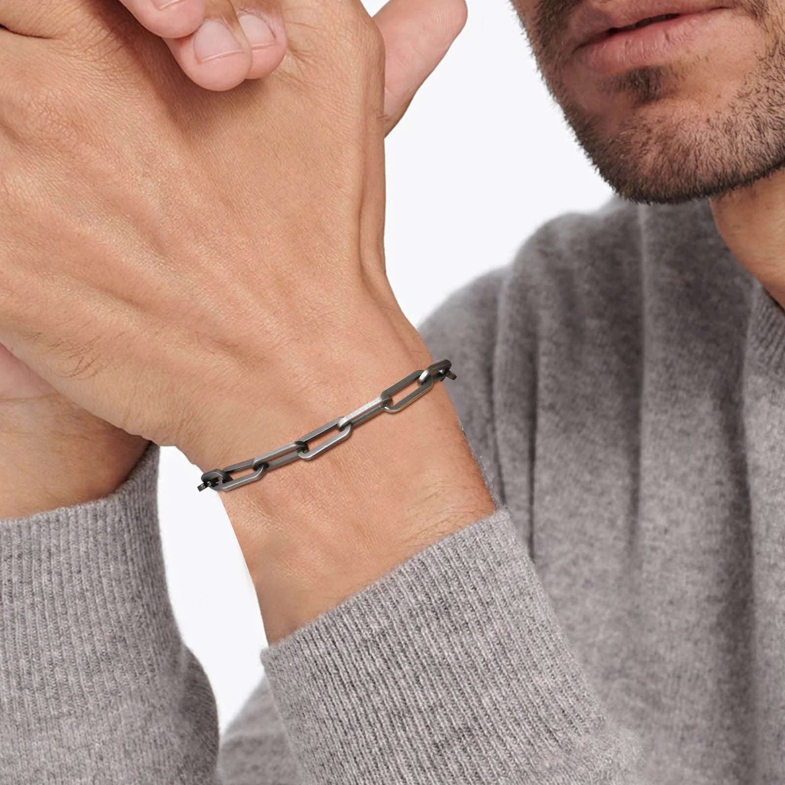 Paperclip Chain Bracelet 5mm — Stainless