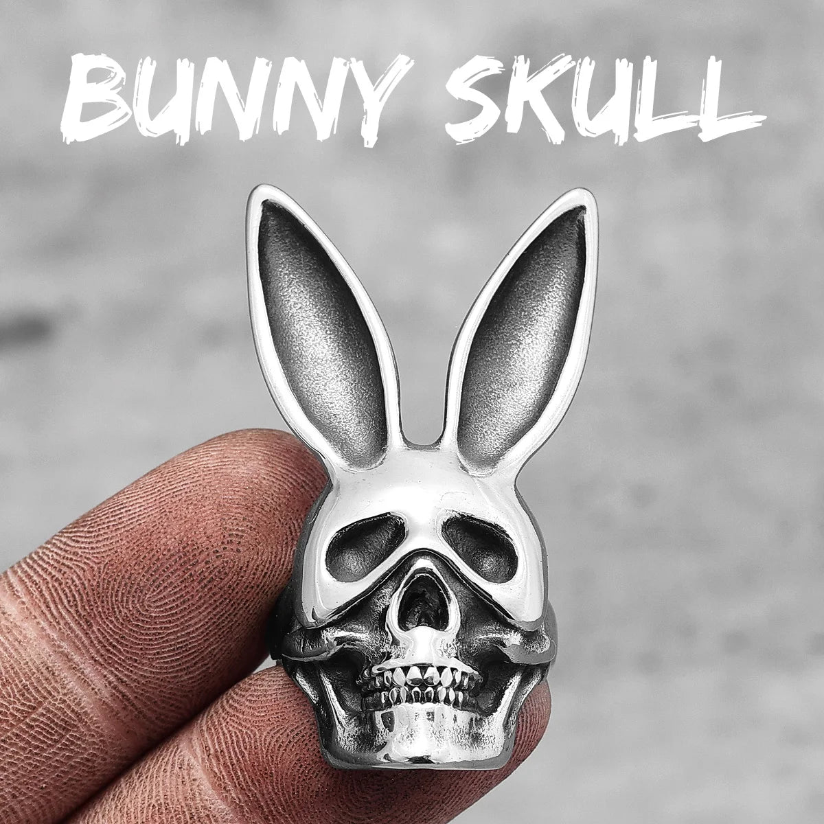 Vintage Punk Gothic All Skull Head Series Stainless Steel Womens Mens Rings Unique for Biker Jewelry Creativity Gift