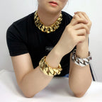 Stainless Steel 26/32mm Cuban Link Chain Necklace Hip Hop Punk Men's Chunky Waterproof Choker Jewelry SDA