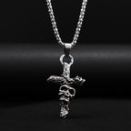 Death Skull Cross Pendant Necklace — Gothic