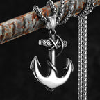 Pirate Anchor Pendant Necklace — Stainless Steel