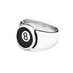 Black Ring Punk Number Rock Eight Billiard Ball