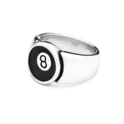 Black Ring Punk Number Rock Eight Billiard Ball