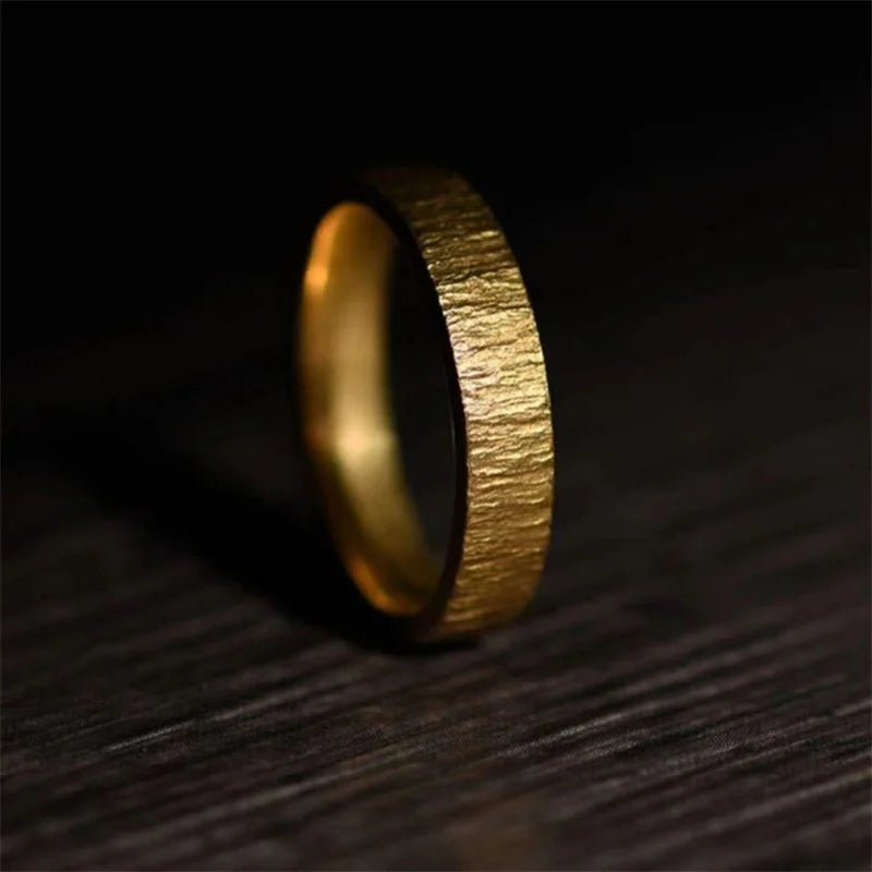 Personality Golden Ring For Men Index Finger Accessories Trendy Male Ring Adjustable For Boyfriend Gift