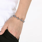 Vintage Gothic Ornate Charm Link Bracelet — Stainless Steel