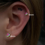 Stainless Steel Heart Stud Earrings