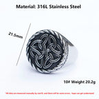 2023 NEW Men's 316L stainless steel rings Viking Celtic Knot Ring Amulet Vintage Scandinavn Jewelry Gifts free shipping