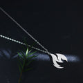 Kinitial Stainless Steel Men's Flame Pendant Necklace Punk Fashion Fire Charm Necklace Jewelry Gift Wholesale