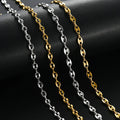 Two-Tone Chain Necklace — Stainless Steel Choker
