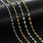 Two-Tone Chain Necklace — Stainless Steel Choker