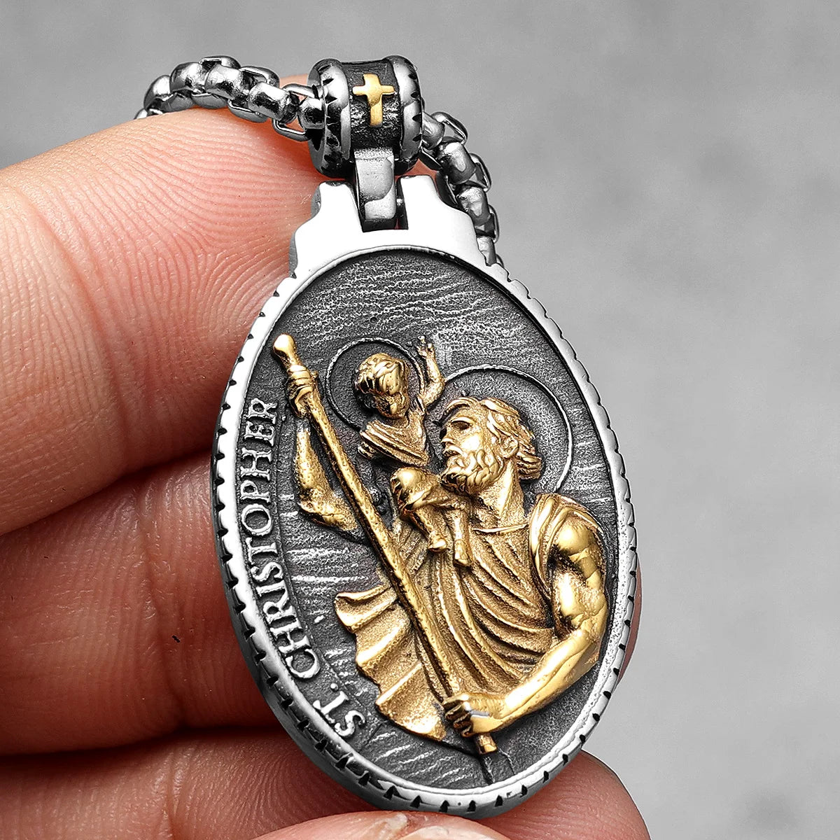 St. Christopher Pendant — Stainless Steel