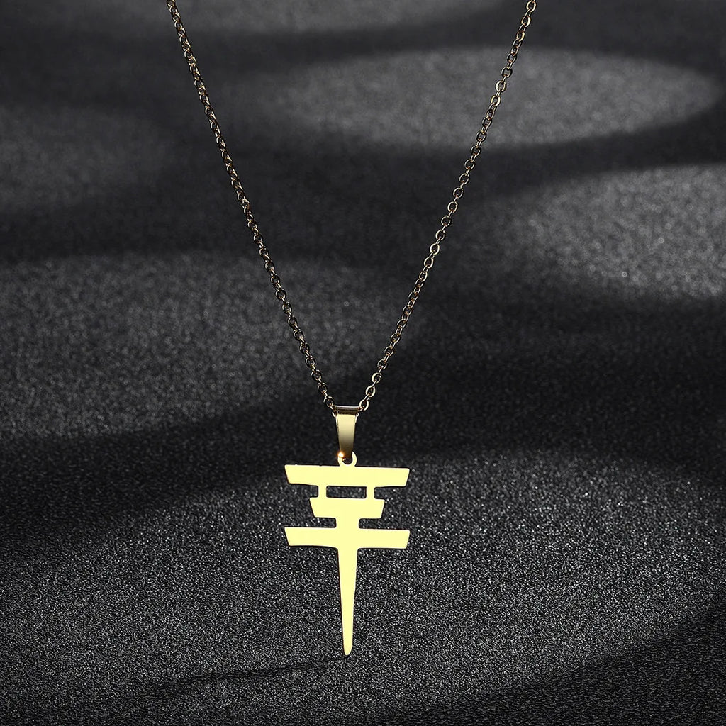 Fashion Women's Tokyo Hotel Necklace Stainless Steel Pendant Bill Kolitz Logo Jewelry Neckchain Snake Blade Choker