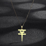 Snake Blade Pendant Necklace — Stainless Steel