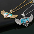 Heart Photo Pendant Necklace Stainless Steel