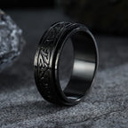 Celts Triangle Knot Stainless Steel Fidget Ring Men Rotatable Decompressionanti Stress And Anxiety Cool Ring Boyfriend