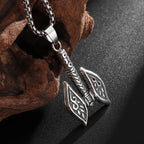 Retro Domineering Nordic Battle Ax Pendant Necklace for Men and Women Punk Pendant Lucky Amulet Jewelry Gift