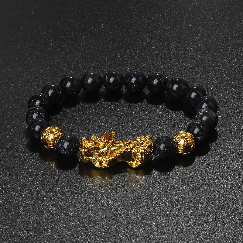 Color-Changing Natural Stone Pi Xiu Beaded Bracelet