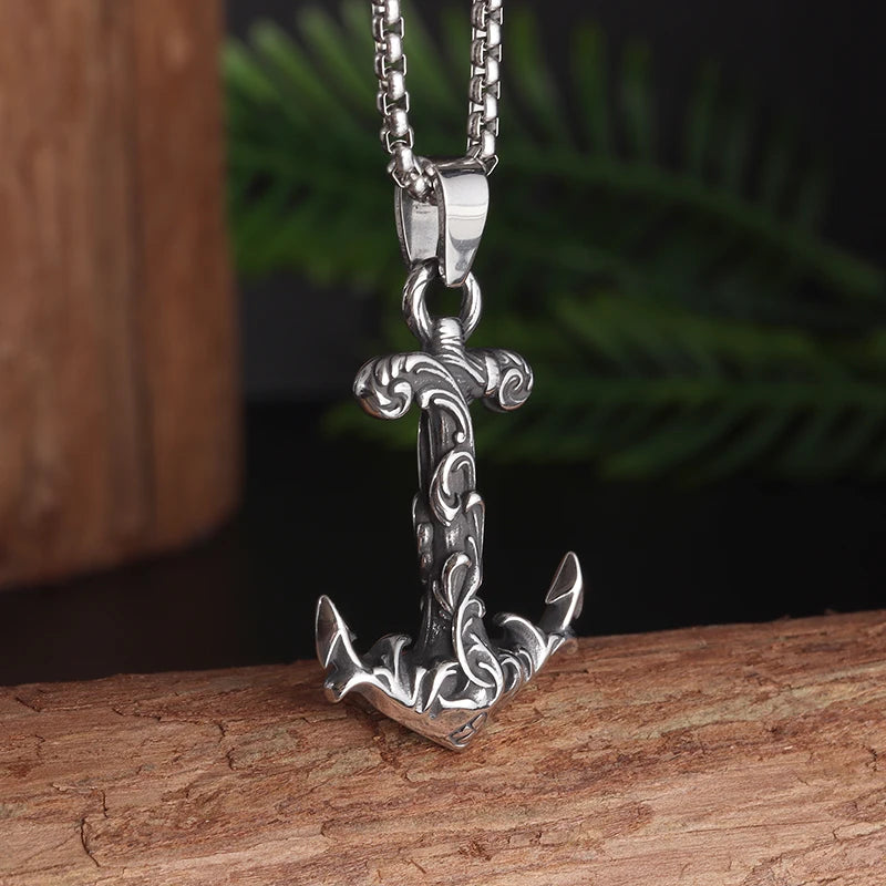 Retro Skull Cross Pendant Necklace — Stainless Steel